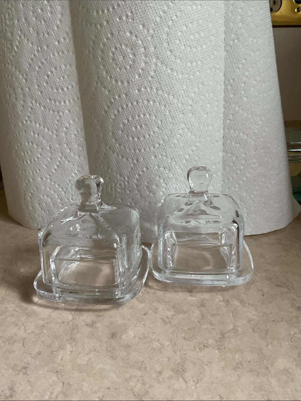 Set of 2 Abbott Collection Small Square Covered Butter Dish